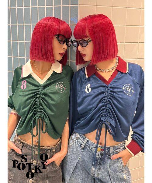 Something ×PosTokyo】Drost hem Tops（スウェット）｜jouetie