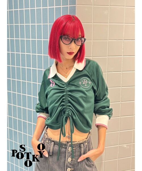 Something ×PosTokyo】Drost hem Tops（スウェット）｜jouetie