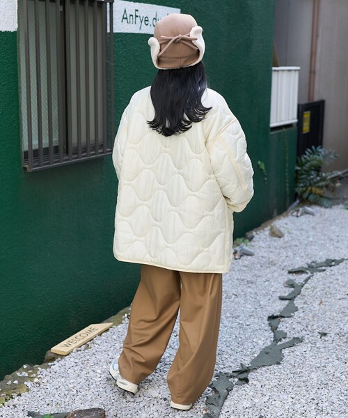 FREAK'S STORE コート アウター サイドリボン キルトミリタリー