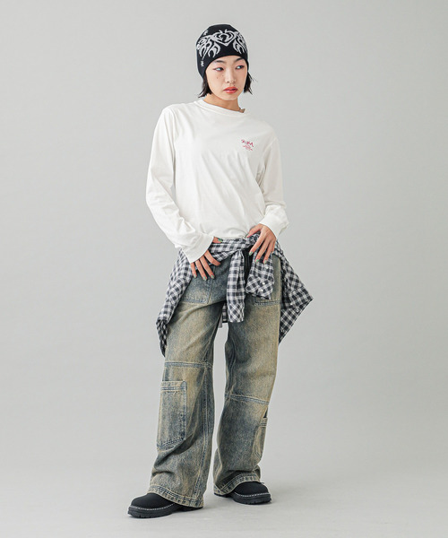 X-girl（エックスガール） ブラウス シャツ COMPACT PLAID SHIRT