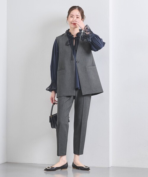 UNITED ARROWS パンツ スラックス ダブルクロス スリムパンツ  