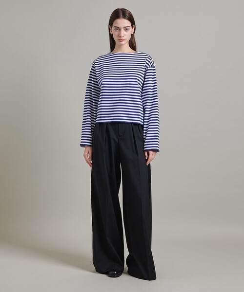 tシャツ 「LOEFF」コットン ボーダー Tシャツ レディース LOEFF tシャツ 「LOEFF」コットン ボーダー Tシャツ レディース