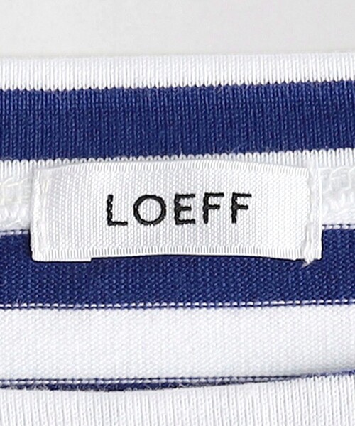 tシャツ 「LOEFF」コットン ボーダー Tシャツ レディース LOEFF tシャツ 「LOEFF」コットン ボーダー Tシャツ レディース