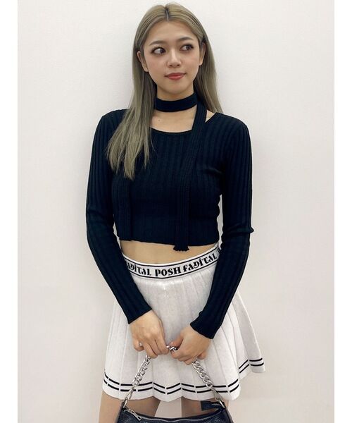 GYDA（ジェイダ） スカート GDニットLINEスカートライクショートパンツ