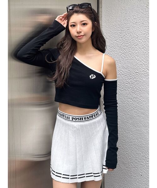GYDA（ジェイダ） スカート GDニットLINEスカートライクショートパンツ