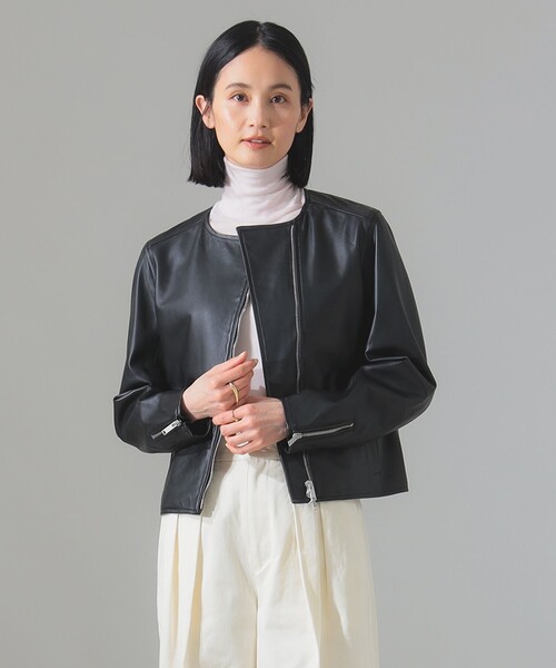 Demi-Luxe BEAMS レザージャケット ライダース マット シープ