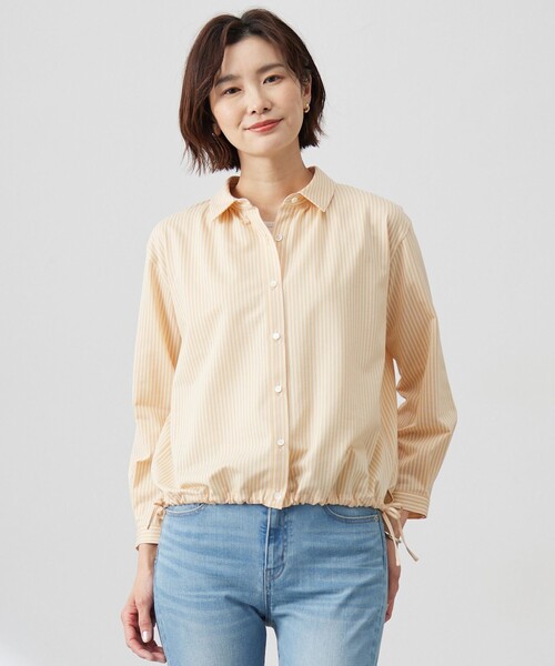tシャツ Jカミーチェストライプ シャツカラー カットソー レディース