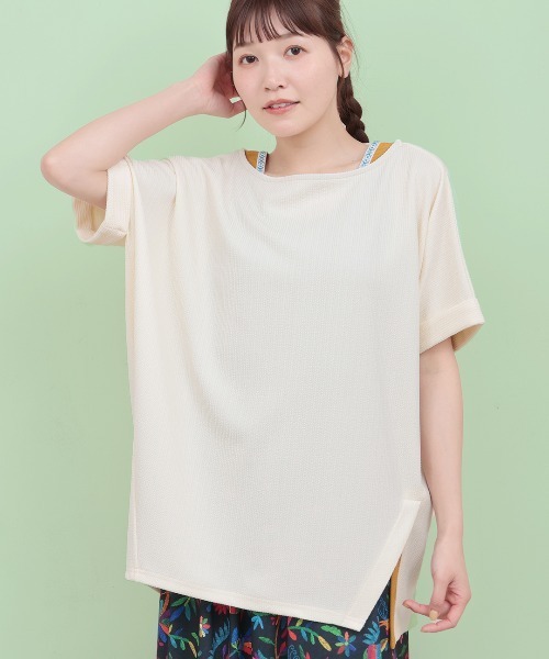 tシャツ サカリバ肩チロリードルマンプルオーバー レディース