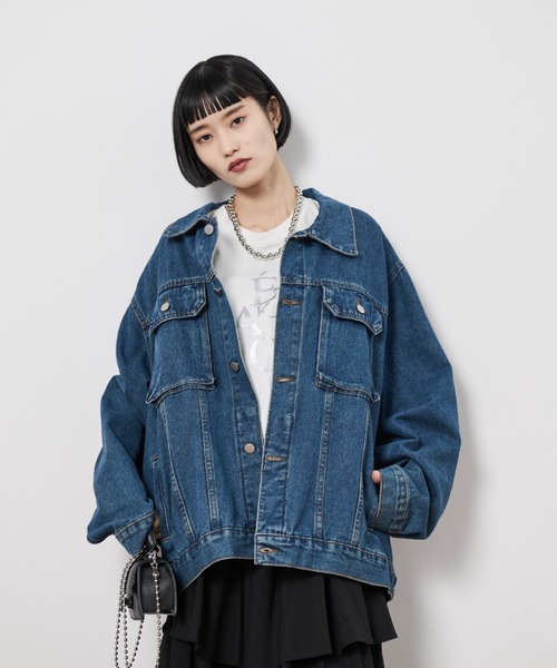 未使用♡PRIDEビジューシースルーデニムジャケット Shelly island（シェリーアイランド） デニムジャケット gジャン