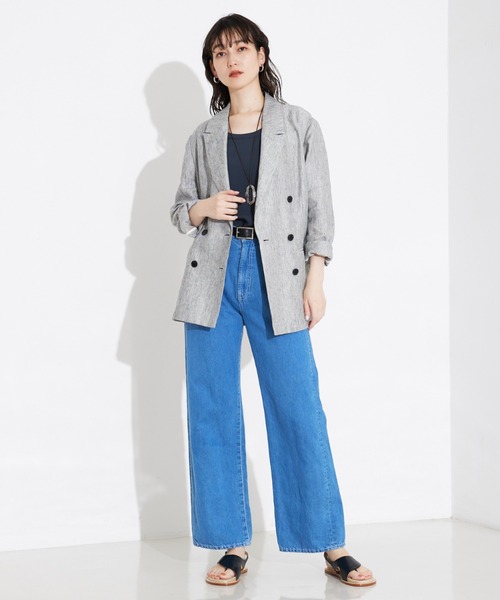 qualite（カリテ） パンツ 「e×カリテ」コットンリネンデニム