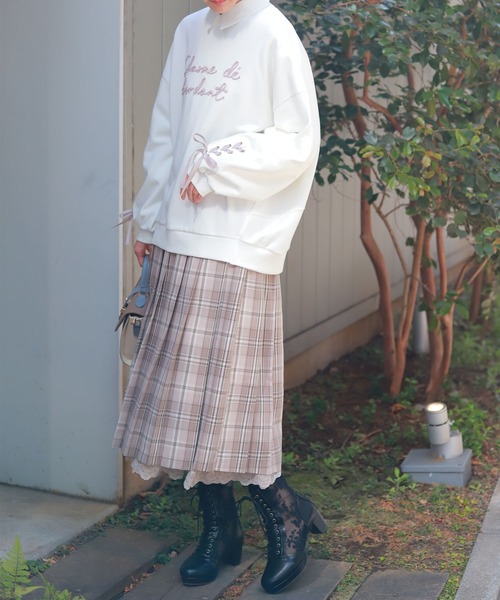 axes femme（アクシーズ ファム） tシャツ アソート刺繍編上げ