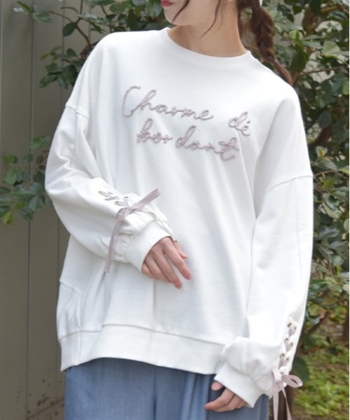 axes femme（アクシーズ ファム） tシャツ アソート刺繍編上げ