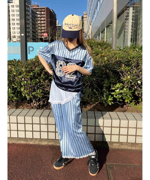 WC スカート 「2点セット」シアーエプロンセットサテンロングスカート