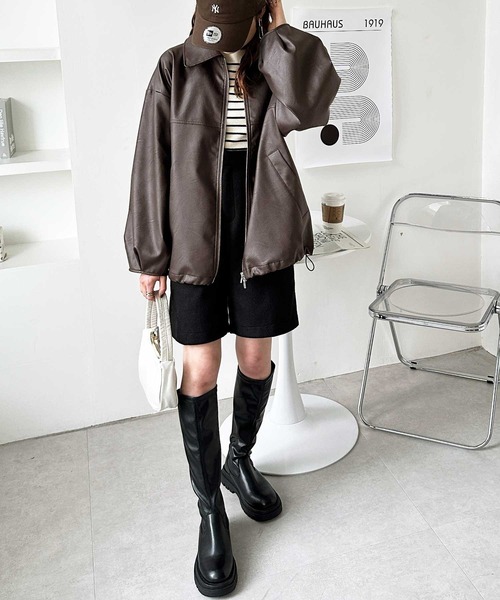 「GeeRA」 ブルゾン MEDIUM ブラウン レディース_画像5