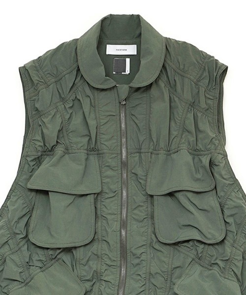 FACETASM ベスト ジレ 「FACETASM」PATCHWORK VEST / カーキ
