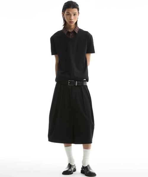 WESTBOY パンツ ワイドハーフパンツ タック入り ユニセックス