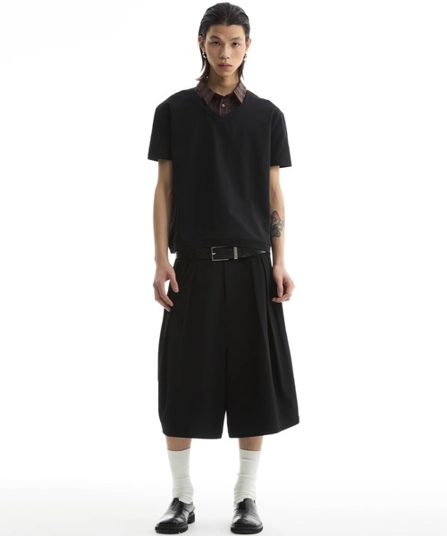 WESTBOY パンツ ワイドハーフパンツ タック入り ユニセックス