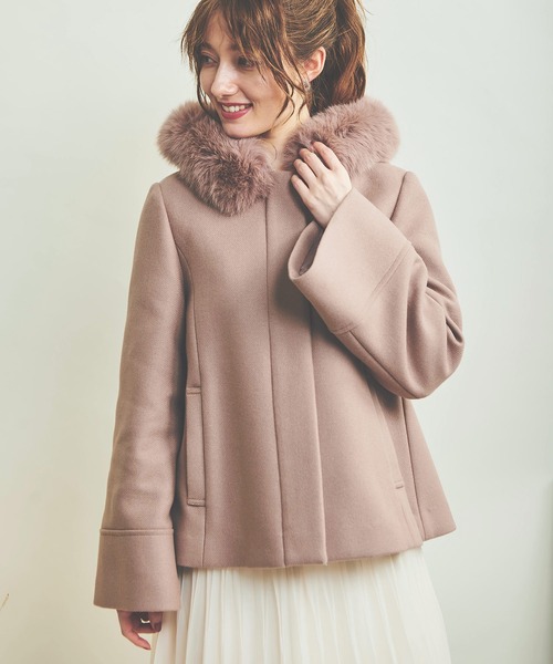 Noela ウールショートフードコート キャメル M Noela ウールショートフードコート キャメル M NOELA（ノエラ） コート