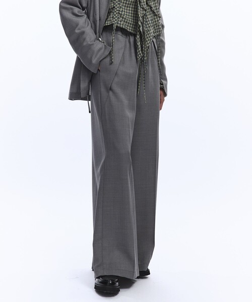 PUBLIC TOKYO ダークグレーセットアップ パンツ2本 PUBLIC TOKYO（パブリックトウキョウ） スラックス パンツ 「完売間近