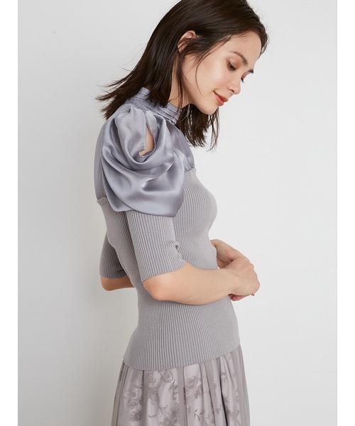 「SNIDEL」 7分袖ニット FREE ベージュ レディース SNIDEL 「SNIDEL」 7分袖ニット ONE SIZE ベージュ レディース