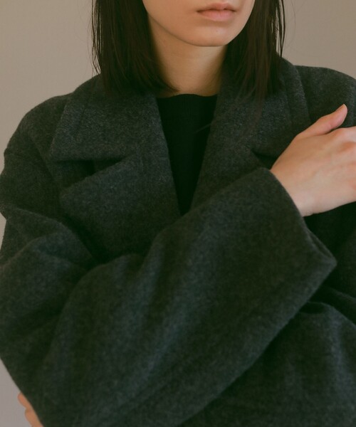 23区（ニジュウサンク） ピーコート 38 グレー レディース : ZOZOTOWN