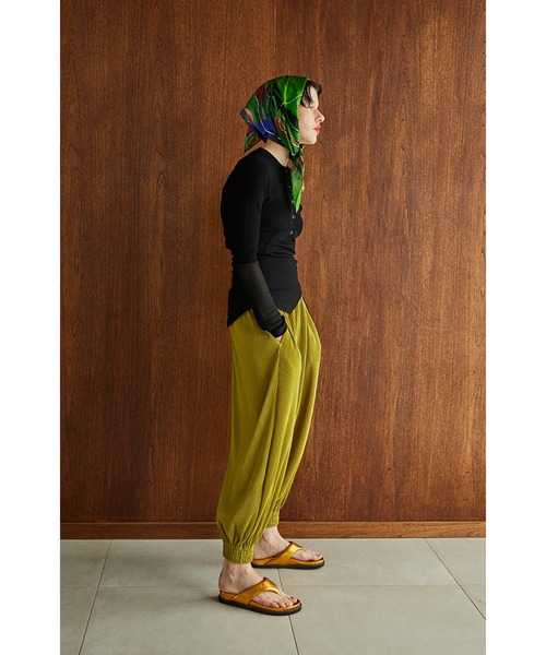 OMMO スラックス パンツ PLEATS ALADDIN PT レディース