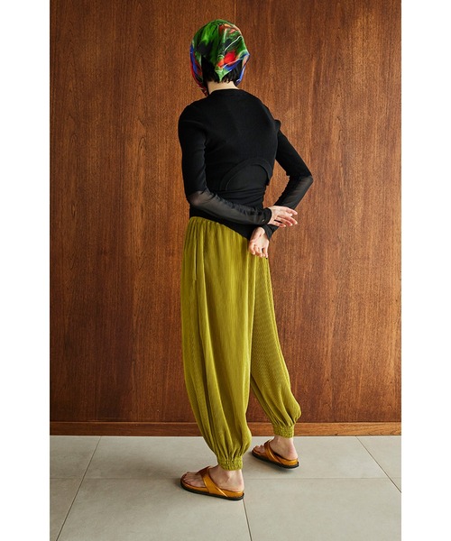 OMMO（オーエムエムオー） スラックス パンツ PLEATS ALADDIN PT