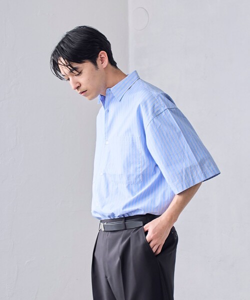 RONEL シャツ 半袖 「RONEL」NCブロードシャツ（半袖） メンズ