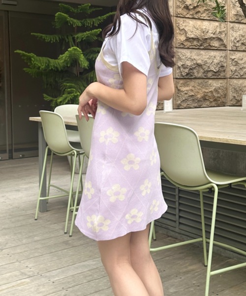 ワンピース 花柄ニットキャミミニワンピース : ZOZOTOWN Yahoo!店