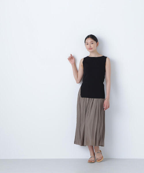 NATURAL BEAUTY BASIC スカート 割繊ギャザースカート