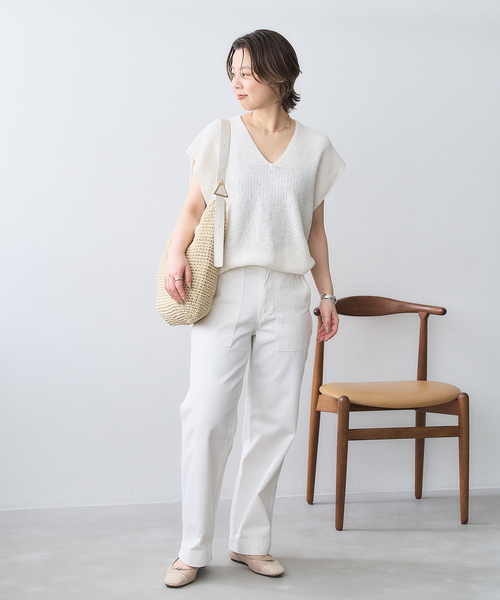 【Le Talon】ベージュ メッシュ フラットシューズ ル タロン LE TALON スクエアメッシュフラット （ベージュ