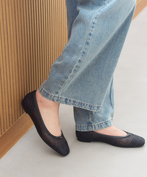 LE TALON バレエシューズ パンプス フロントメタルメッシュ