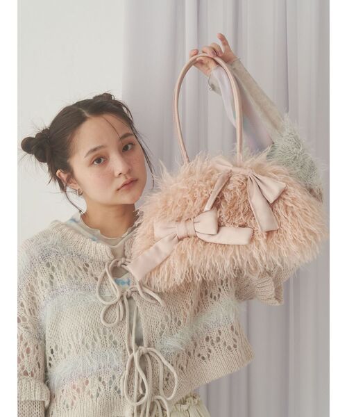 merry jenny（メリージェニー） ボストンバッグ ribbonフェイクファー