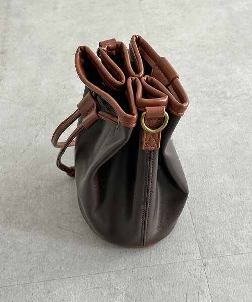 CPCM（シーピーシーエム） ショルダーバッグ PU巾着ショルダーバッグ