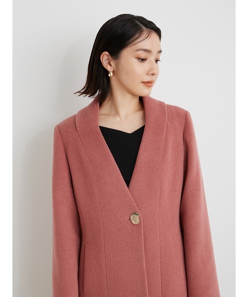 LILY BROWN（リリーブラウン） ノーカラーコート 1 グレー レディース