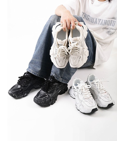 shoes365 スニーカー 脚長ダッドスニーカー メンズ : ZOZOTOWN Yahoo