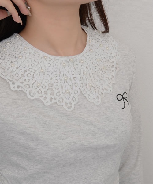 The Soloist 20AW ラペルパーツ つけ襟 ベージュ VIBGYOR Women つけ襟 付け襟 「resonance」パール アースカラー