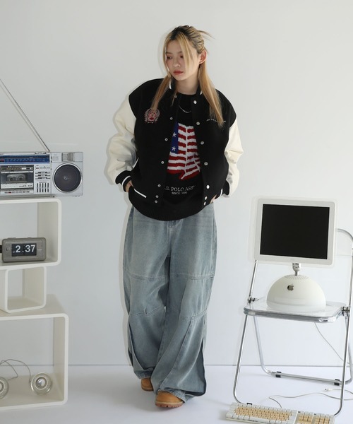 MASSES スタジャン L ブラック/グレー MSG」 スタジャン L ブラック×ブラック メンズ : ZOZOTOWN Yahoo!店