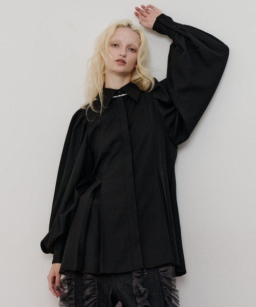 LA BELLE ETUDE（ラベルエチュード） ブラウス シャツ タックフレア