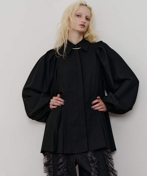 LA BELLE ETUDE（ラベルエチュード） ブラウス シャツ タックフレア