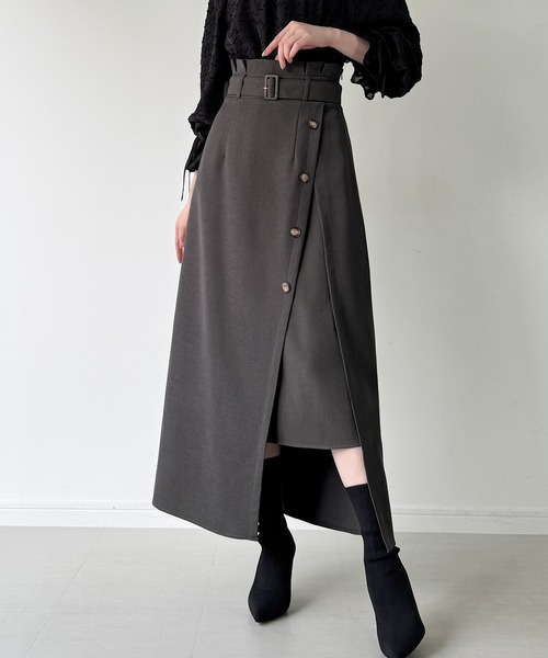 JUNOAH（ジュノア） スカート 薄手スリットロングスカート : ZOZOTOWN