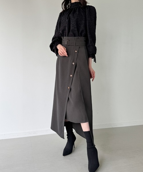 JUNOAH（ジュノア） スカート 薄手スリットロングスカート : ZOZOTOWN