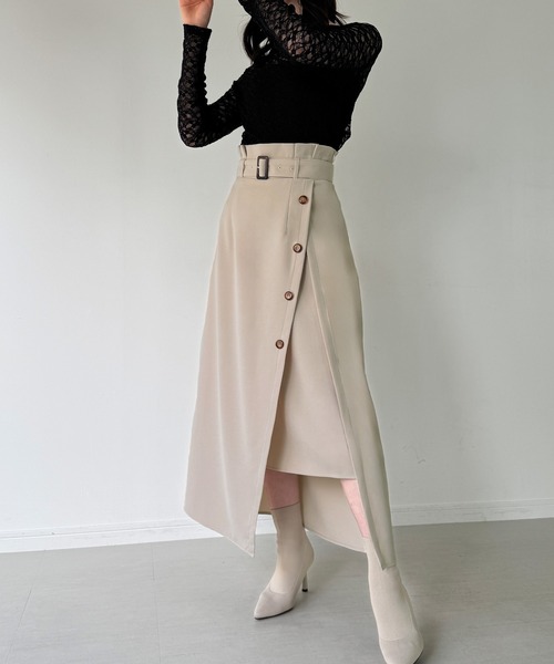 JUNOAH（ジュノア） スカート 薄手スリットロングスカート : ZOZOTOWN