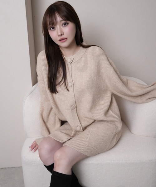 【らぶりーRITA様】 24AW美品 ラメニットカーディガン Fran F LIP SERVICE（リップサービス） カーディガン Fluffyラメニット