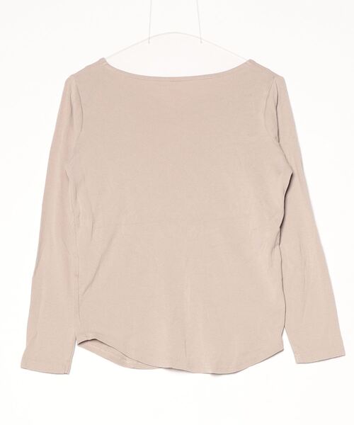 「ElegChic」 「laru」長袖カットソー L グレイッシュベージュ レディース