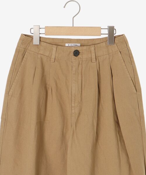 le.coeur blanc（ルクールブラン） チノパン タックカーブチノパンツ