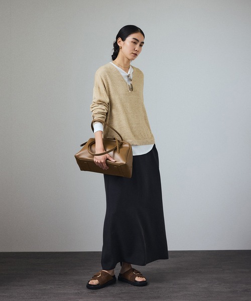 「MOHI」 フラットサンダル 38 ブラウン レディース_画像3