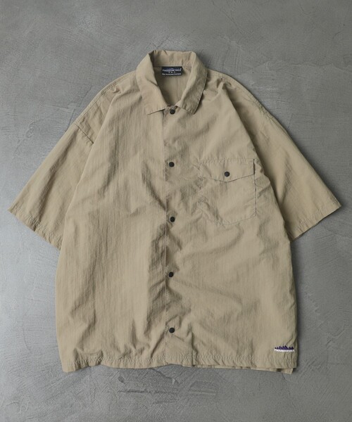 「FREAK'S STORE」 半袖シャツ MEDIUM オリーブ メンズ_画像2