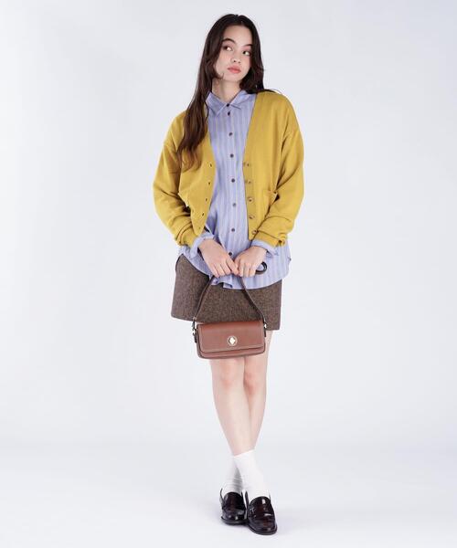 To b. by agnes カーディガン コットン Vネック ニット レディース