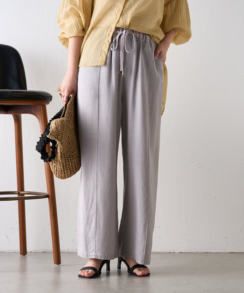 「Jena espace merveilleux」 イージーパンツ 1 チャコールグレー レディース_画像5